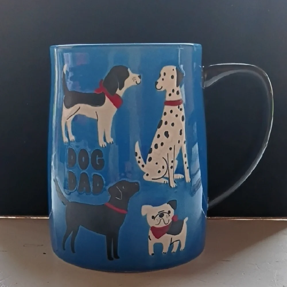 Charming Blue Dog Dad Mug
